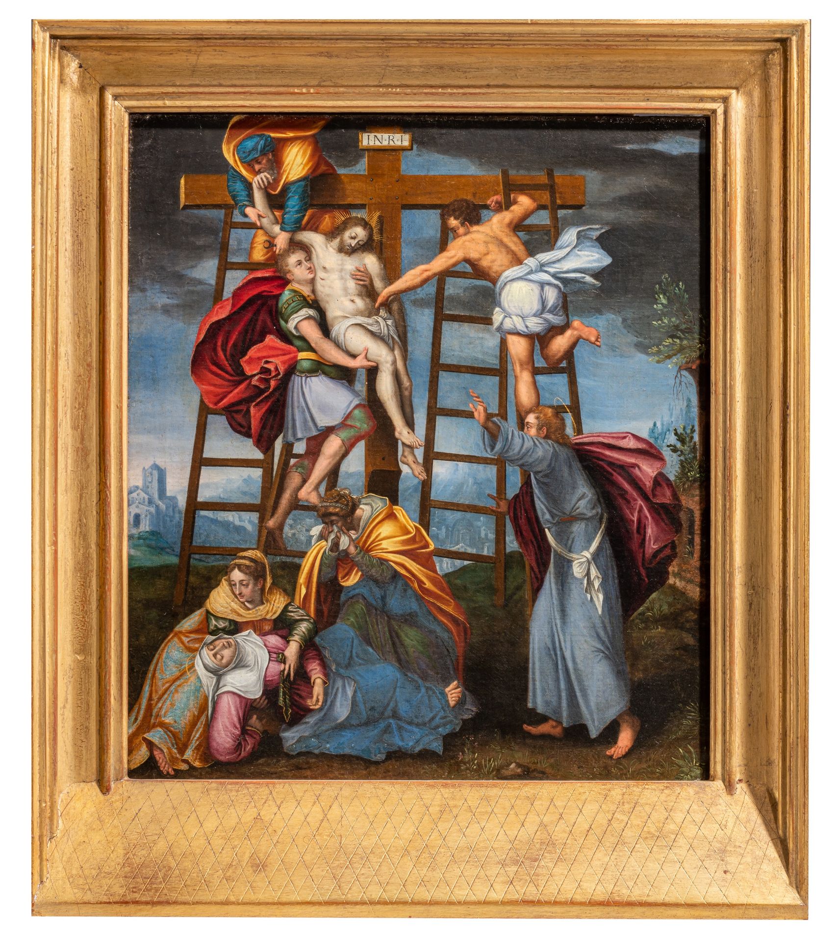 Attrib. to Daniele da Volterra Ricciarelli (1509-1566), the descent from the cross, oil on canvas 49 - Bild 2 aus 6