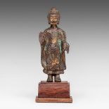 A gilt bronze standing Udhyana Buddha, Chinese Sui/Tang (ca. 8thC) style, or Korean Late Silla (8thC