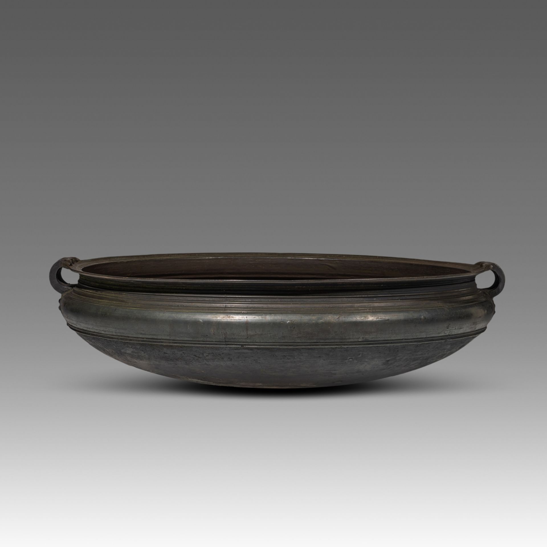 A large Indian bronze temple bowl, late 19thC, dia 103 cm