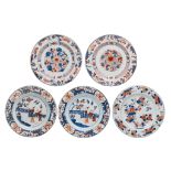 A collection of Chinese Imari dishes, some figural and some with flower design, Kangxi period, dia 2
