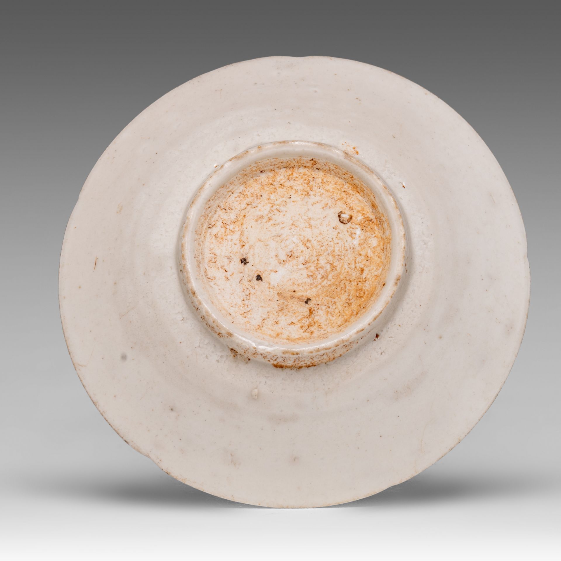 Two Chinese qingbai dish and a funerary urn, presumably Song/Yuan dynasty, H - dia cm - Image 9 of 9