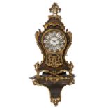 A French Transition Vernis Martin cartel clock, marked 'Gille l'Aine a Paris', ca 1775, H 127cm