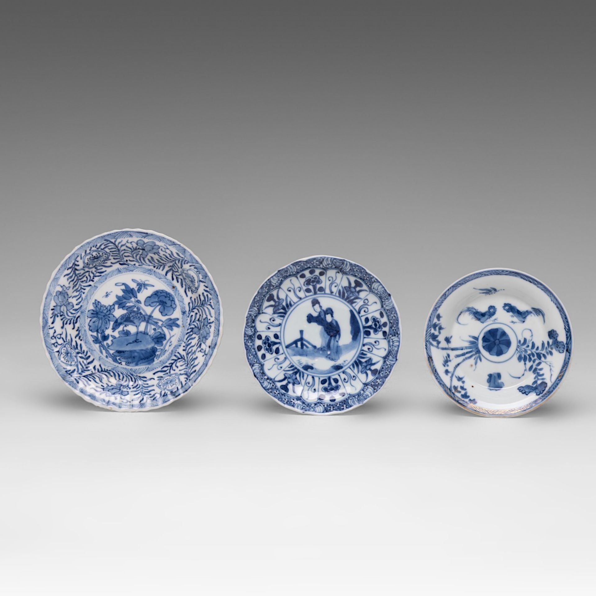 A small collection of Chinese blue and white tea ware, some marked, Kangxi period and 20thC, largest - Image 9 of 12