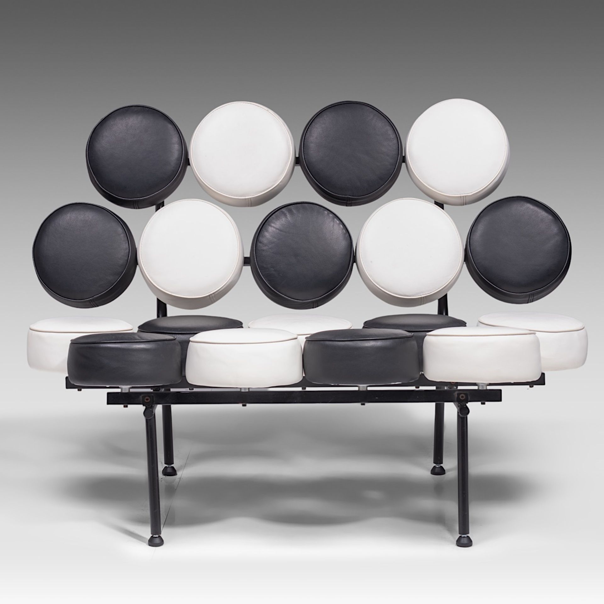 A 'Nelson Marshmallow' Seat, by Irving Harper (1956), H 98 - W 135 cm - Image 2 of 6