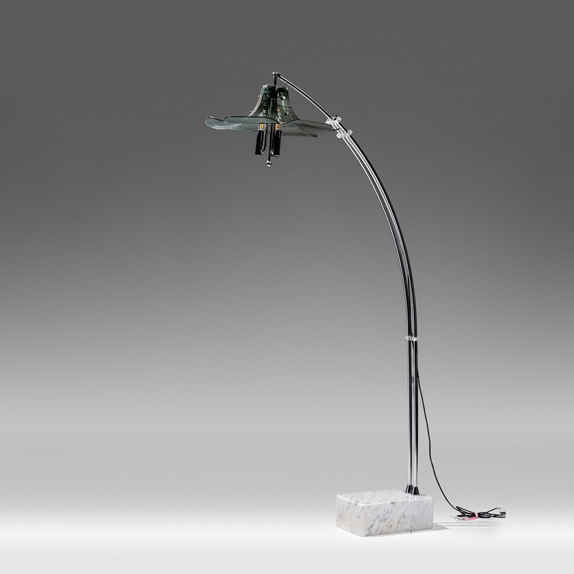 A vintage floor lamp by Max Ingrand for Fontana Arte, '70s, H 120 - 190 cm - Bild 2 aus 7