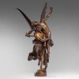 Antonin Mercie (1845-1916), 'Gloria Victis', gilt and patinated bronze, H 72,5 cm