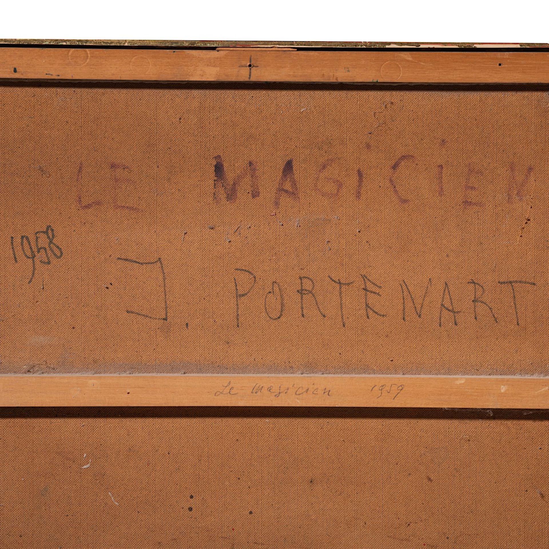 Jeanne Portenart (1911-1992), 'Le Magicien', 1958, oil on board 100 x 70 cm. (39.3 x 27.5 in.) - Image 5 of 7