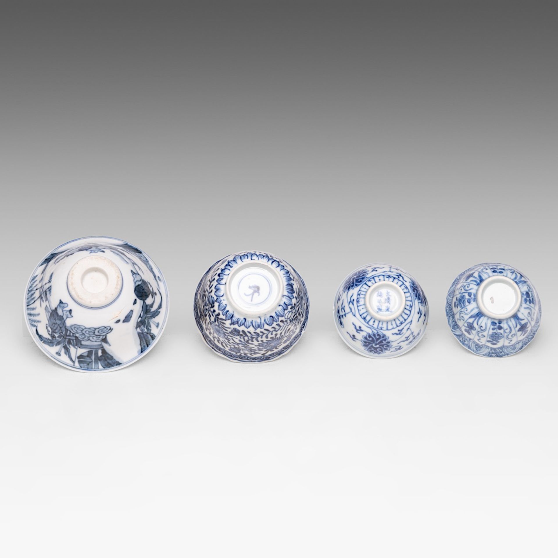 A small collection of Chinese blue and white tea ware, some marked, Kangxi period and 20thC, largest - Image 8 of 12