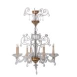 A fine Liegeois crystal 8-armed chandelier, 19thC, H 95 cm