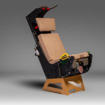 A Phantom II ejection seat with a top parachute section, H 129 - W 53 cm
