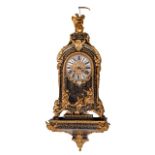 An imposing Regence style Boulle cartel clock, signed Albert Baillon, Paris, 19thC, H 139 cm (total)