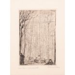 James Ensor (1860-1949), 'Forest at Groenendael' ('Sous-Bois a Groenendael'), (1888), drypoint and e