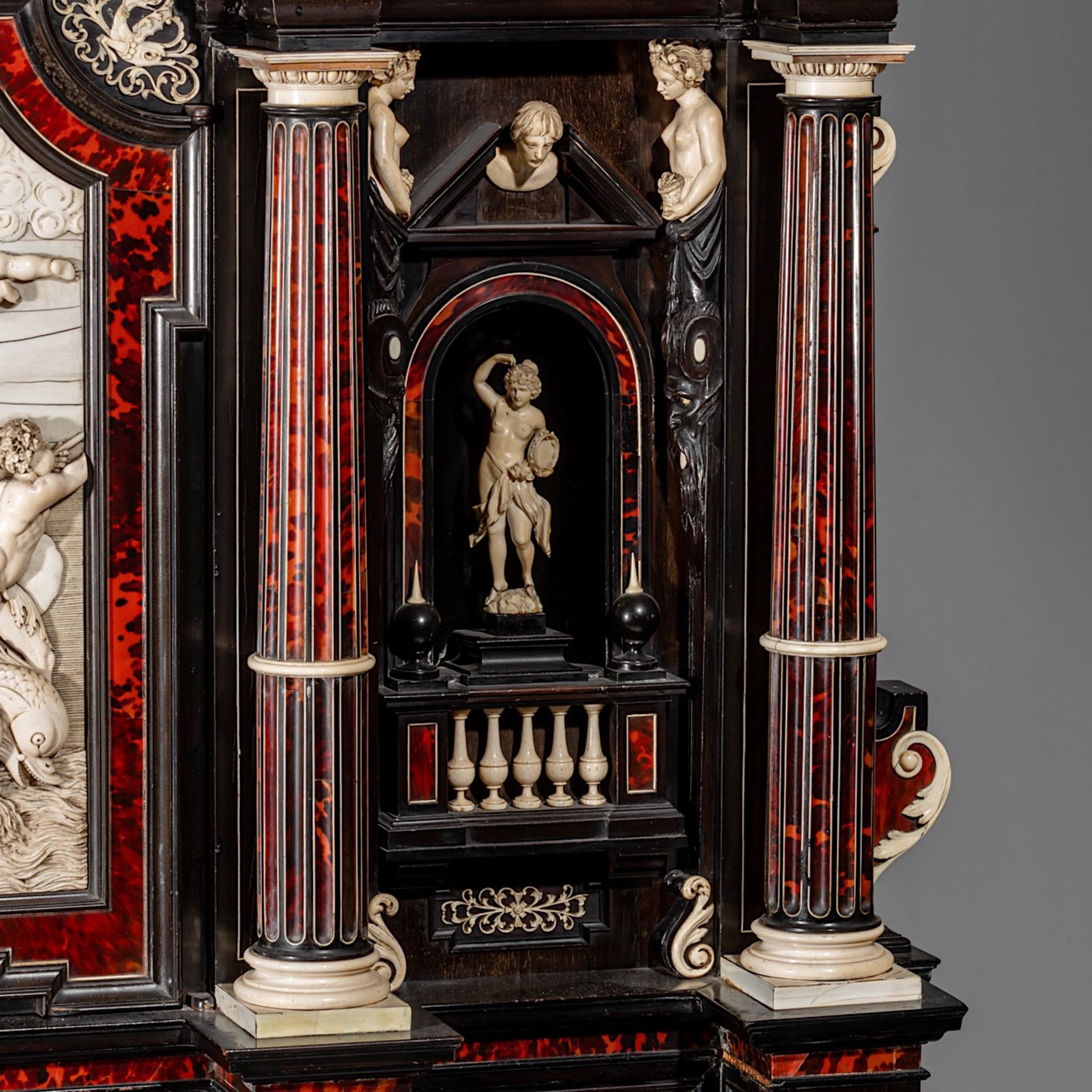 PREMIUM LOT - An impressive and exceptional 19thC architecturally designed baroque cabinet veneered - Image 10 of 24