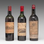 A various collection of wines: one bottle 'Chateau Montrose', 1929, one bottle 'Chateau Bouscaut', 1