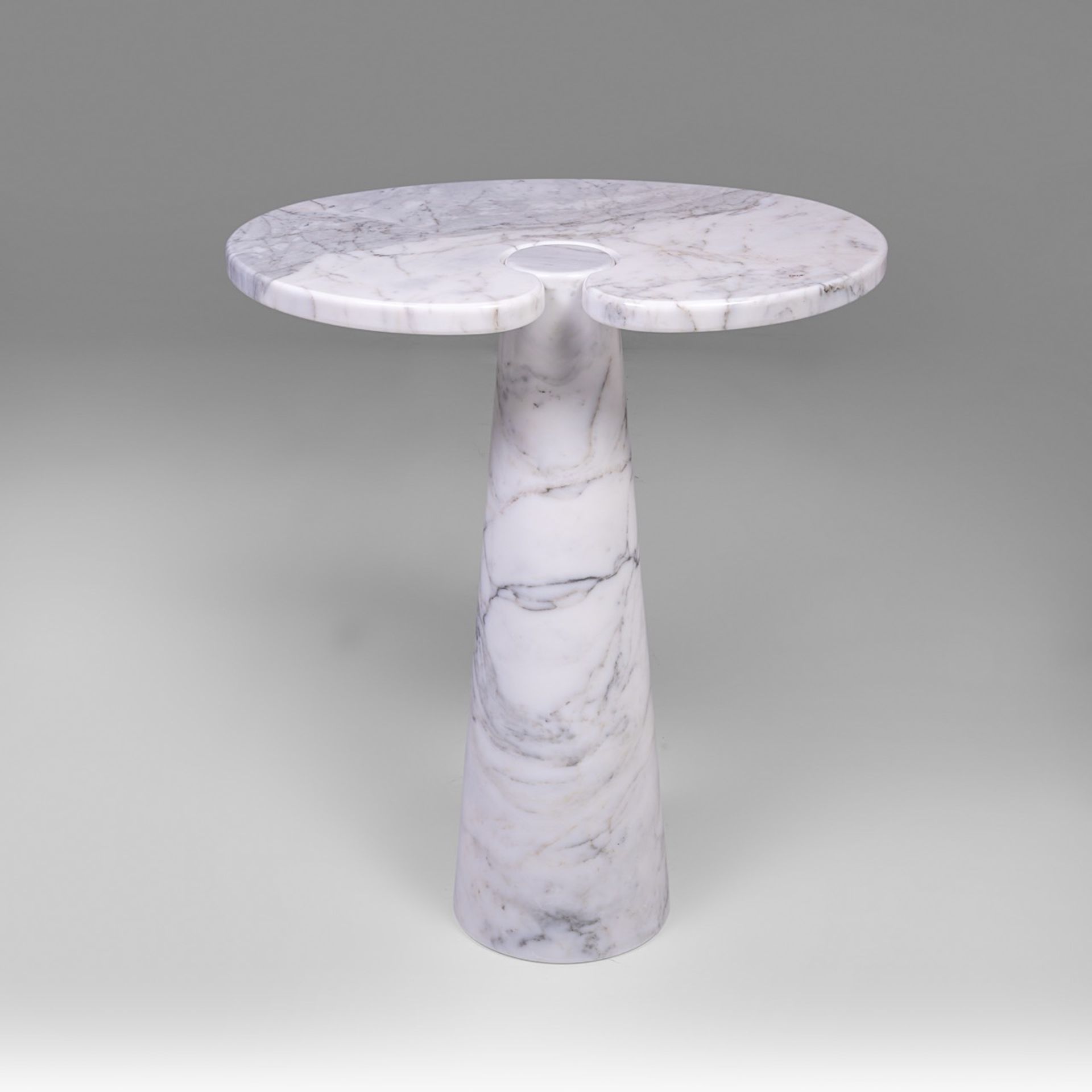 'Eros' Carara marble console table by Angelo Mangiarotti (1921-2012), H 71 - W 66 - D 46 cm - Bild 5 aus 6
