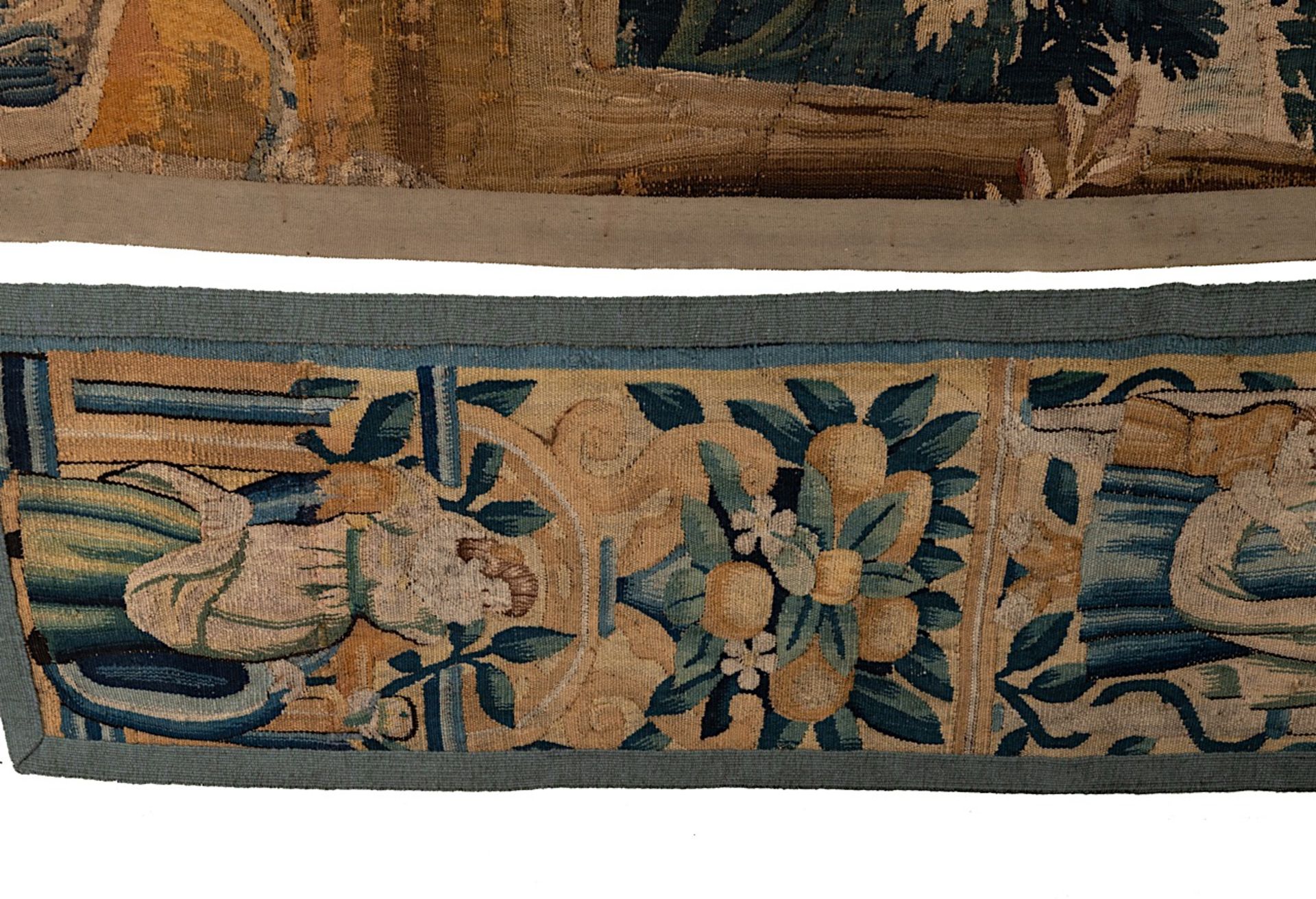 A collection of three fragments of Flemish wall tapestries, 16th/17thC - Image 4 of 7