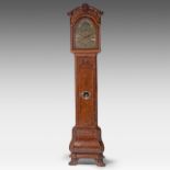 A Dutch burr wood longcase clock, signed 'Willem Evers, Amsterdam', H 255 cm
