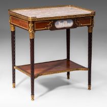 A fine Louis XVI style occasional table, by Theodore Millet (1853-1904), 19thC, H 76 - W 70 - D 48 c