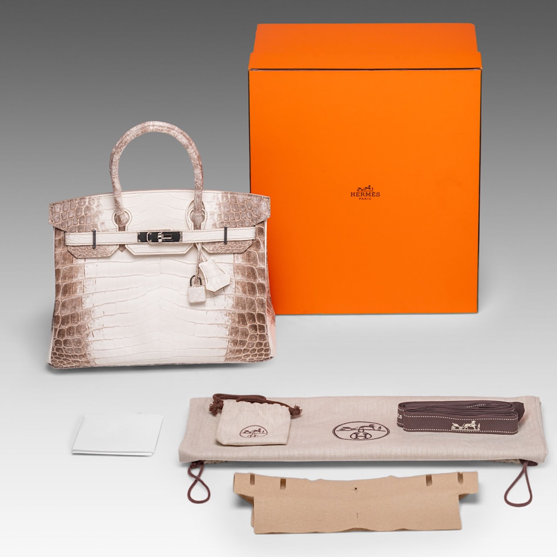 PREMIUM LOT - HERMES, 2022, Birkin 30 bag, White Himalaya Crocodile Niloticus, with palladium hardwa - Image 9 of 15