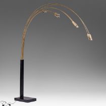 An Arc floor lamp with 7 arms, 1960s design, H 220 - W ca. 200 cm