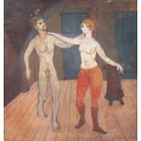 Herman Minner (1924-1981), 'La vie Boheme', oil on canvas 132 x 125 cm. (51.9 x 49.2 in.)