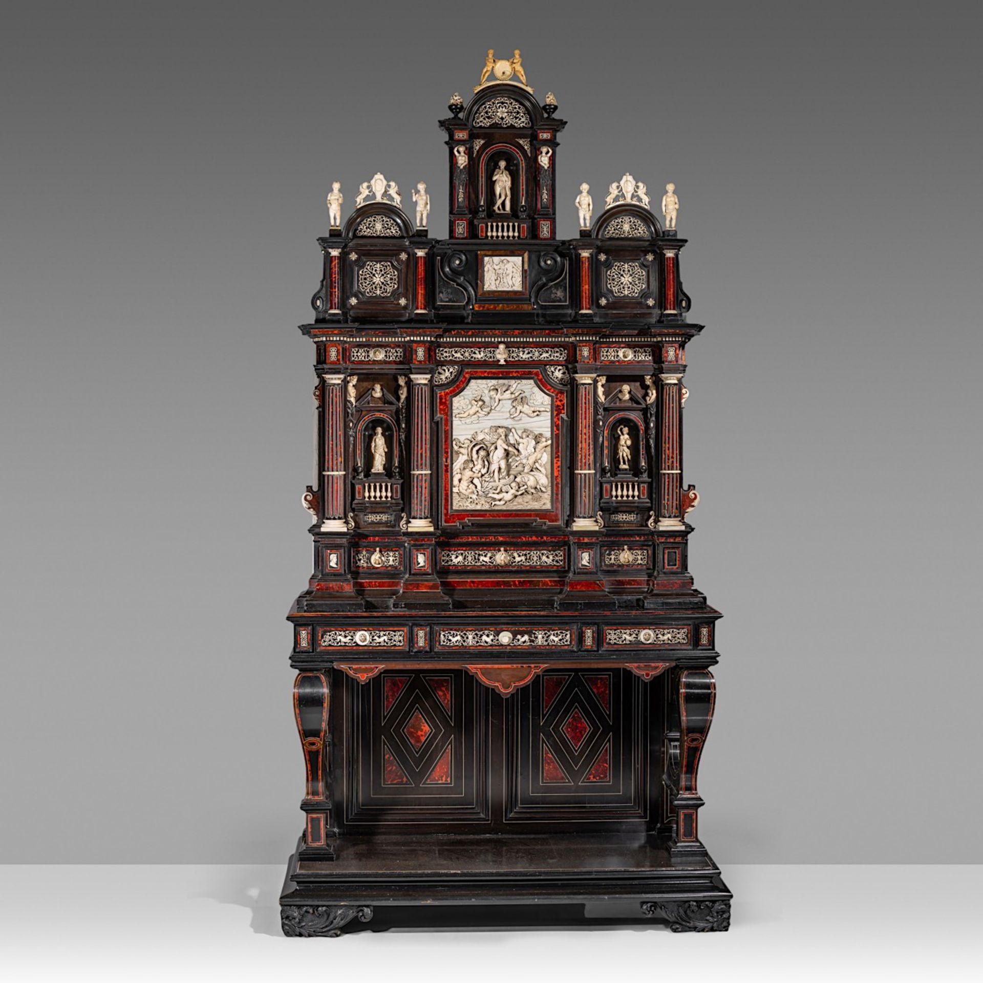 PREMIUM LOT - An impressive and exceptional 19thC architecturally designed baroque cabinet veneered - Image 2 of 24