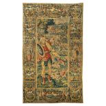 A 16thC Brussels wall tapestry depicting a battle scene, ca 1575-1585, 186 x 306 cm