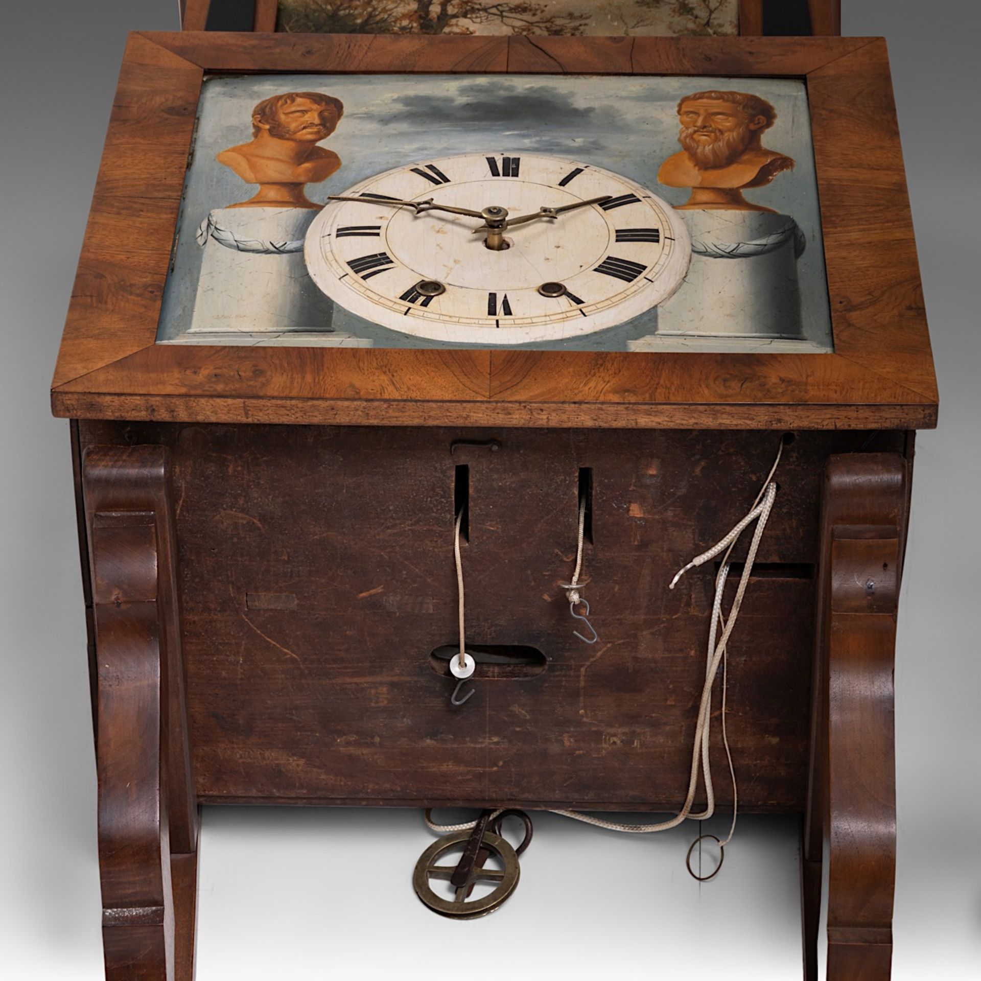 An exceptional Black Forest Biedermeier 'Abels Opfer' musical clock with automation, 19thC, H 81 - W - Bild 6 aus 17