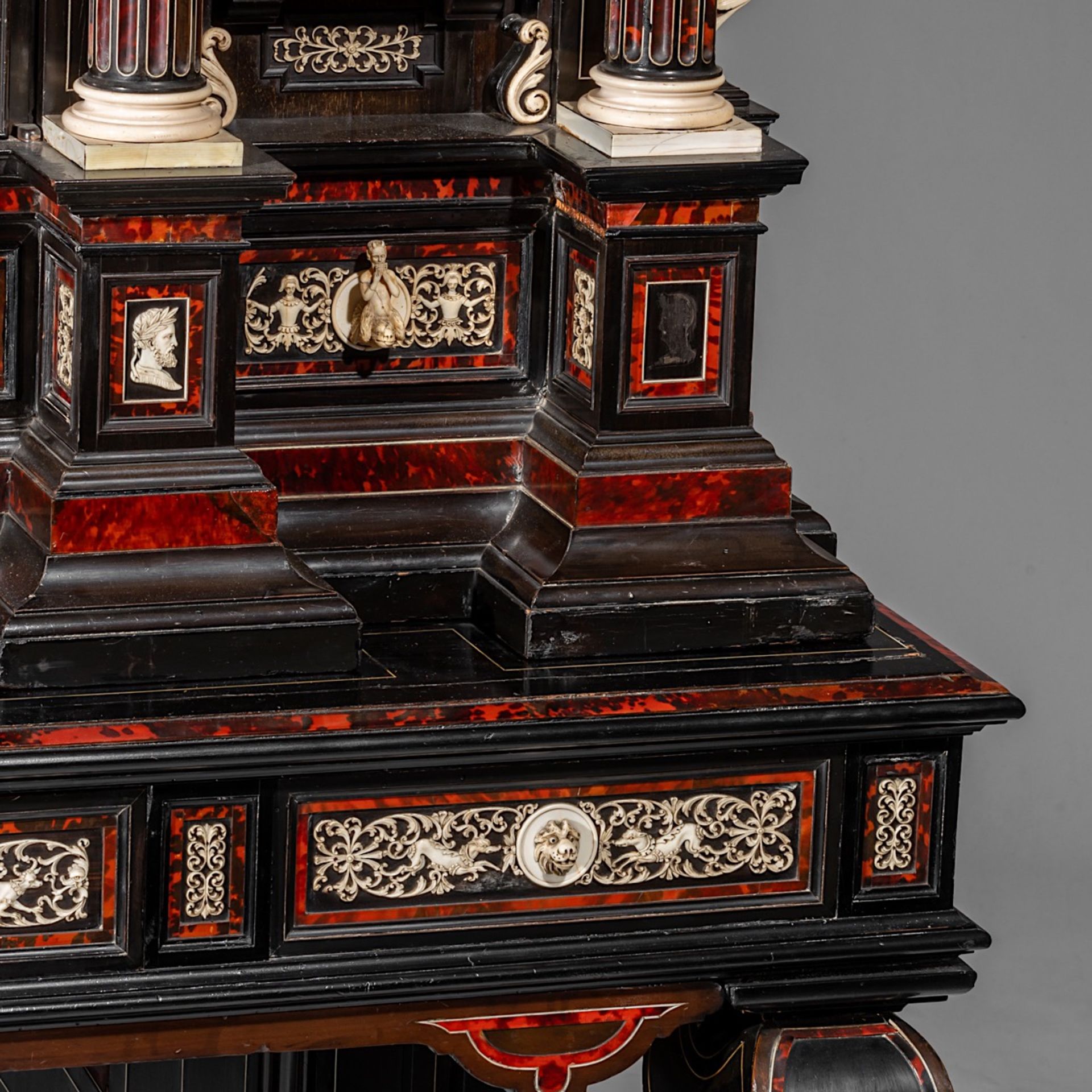 PREMIUM LOT - An impressive and exceptional 19thC architecturally designed baroque cabinet veneered - Image 12 of 24