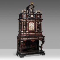 PREMIUM LOT - An impressive and exceptional 19thC architecturally designed baroque cabinet veneered