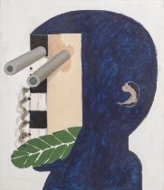 Horst Antes (1936), 'Aquatic', 1971, mixed media 70 x 60 cm. (27.5 x 23.6 in.), Frame: 93 x 82 cm. (