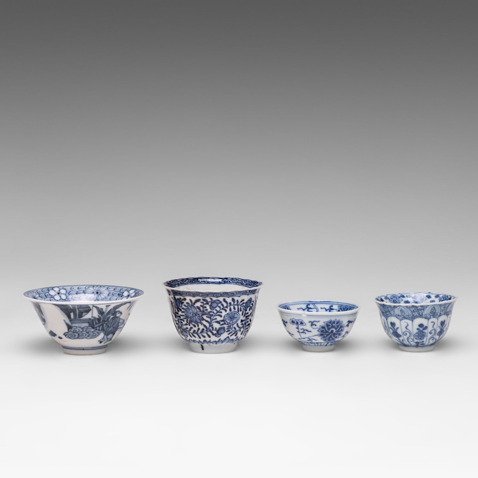 A small collection of Chinese blue and white tea ware, some marked, Kangxi period and 20thC, largest - Image 5 of 12