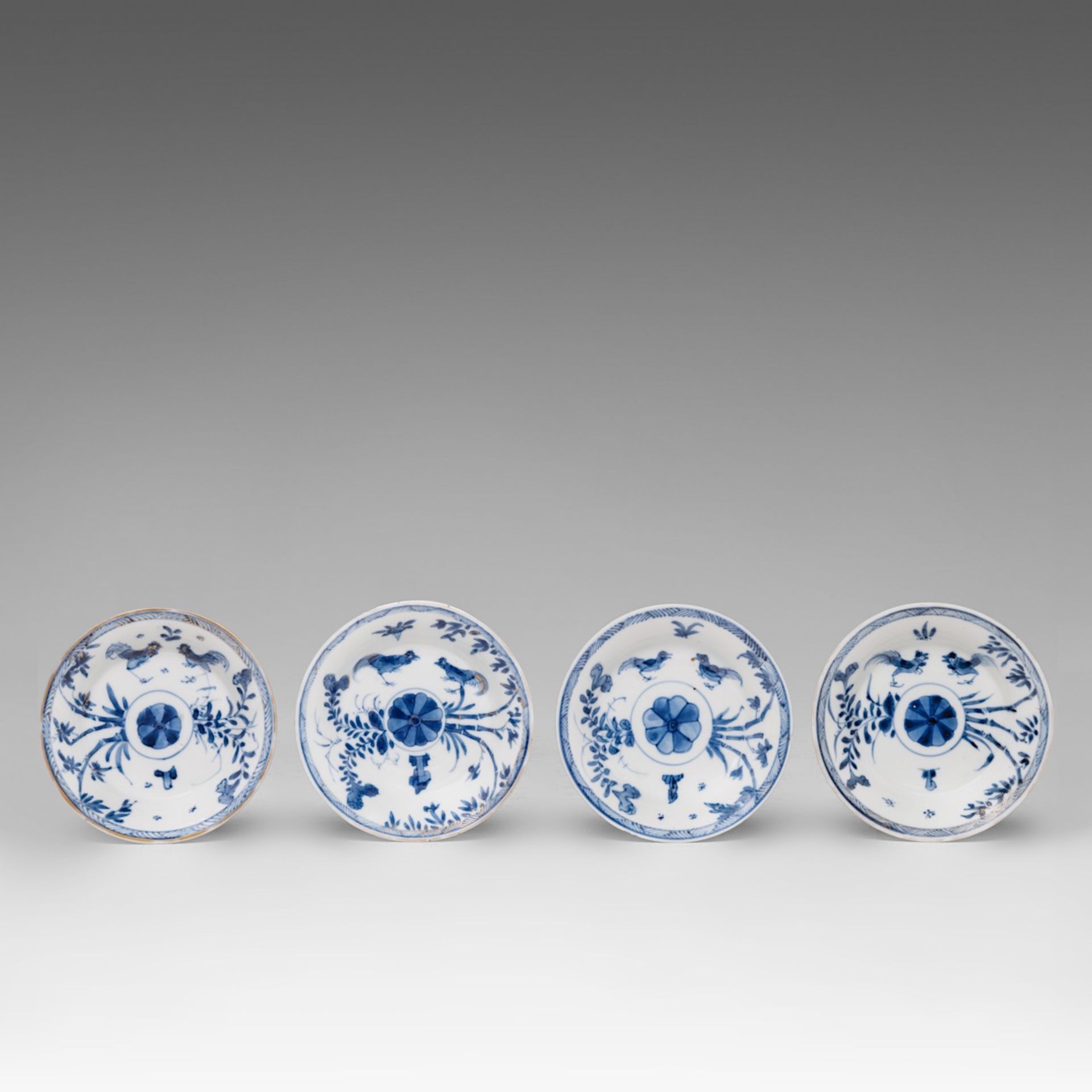 A small collection of Chinese blue and white tea ware, some marked, Kangxi period and 20thC, largest - Image 11 of 12