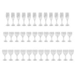 A rare Baccarat crystal Jupiter Pattern stemware service (36 pieces)