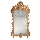 An imposing Regence giltwood mirror, 18thC, H 212 - W 115 cm