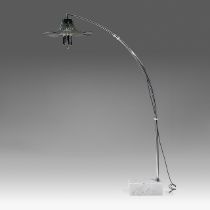 A vintage floor lamp by Max Ingrand for Fontana Arte, '70s, H 120 - 190 cm