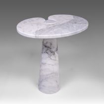'Eros' Carara marble console table by Angelo Mangiarotti (1921-2012), H 71 - W 66 - D 46 cm