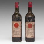 Two bottles 'Chateau Margaux', 1er Grand Cru Classe, 1947, bottled by J. Vandermeulen-Decanniere, Os