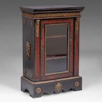 A Napoleon III Boulle work display cabinet by Hippolyte-Edme Pretot (1812-1855), H 111 - W 73,5 - D