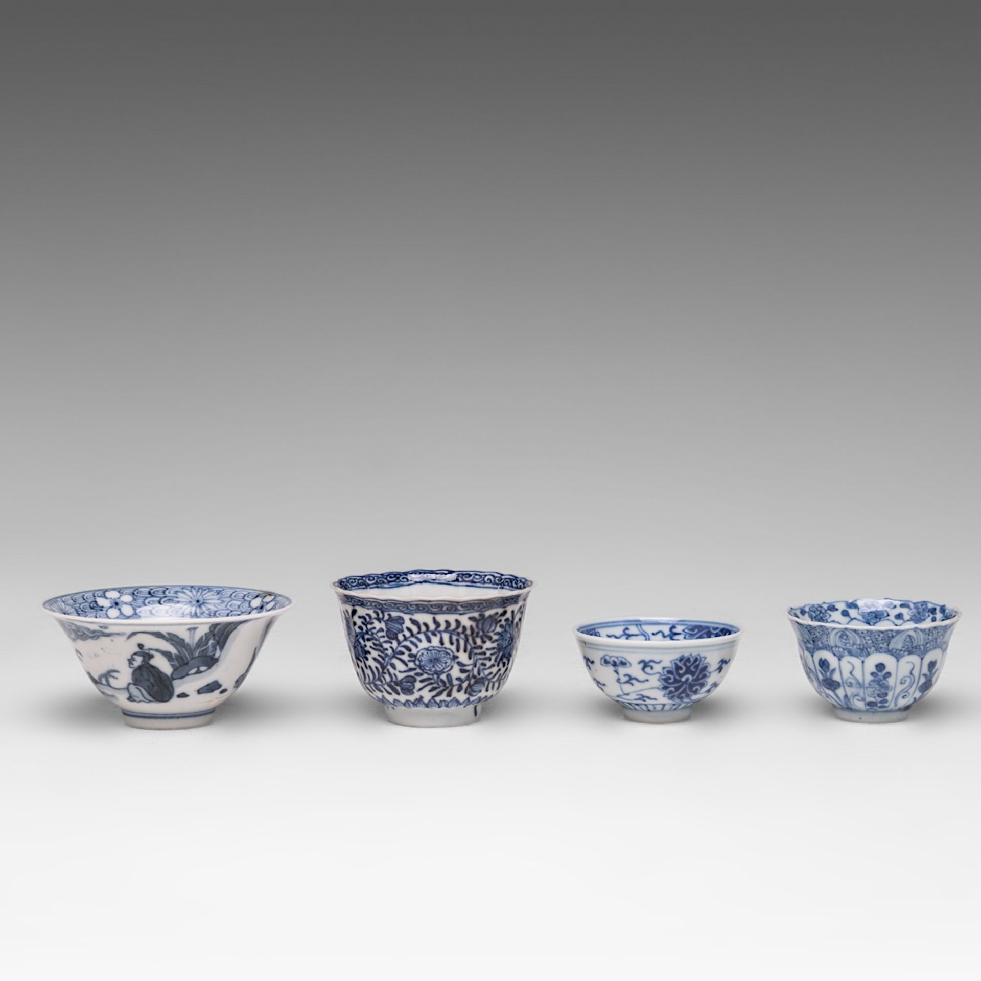A small collection of Chinese blue and white tea ware, some marked, Kangxi period and 20thC, largest - Image 4 of 12