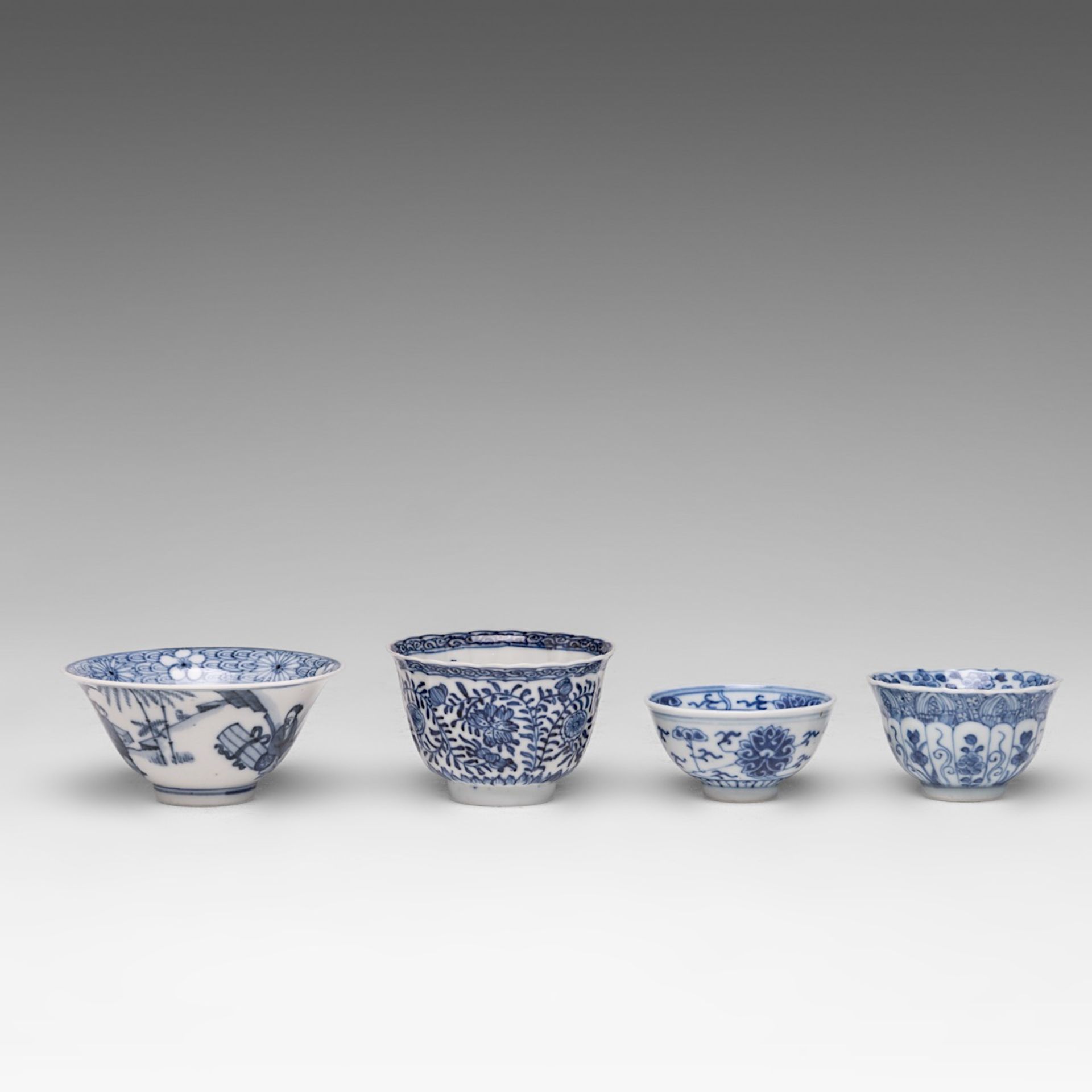 A small collection of Chinese blue and white tea ware, some marked, Kangxi period and 20thC, largest - Image 6 of 12