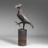 Jef Claerhout (1937 - 2022), large bronze garden sculpture of a bird, H 156 cm