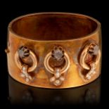 A late 19th - early 20thC 18ct gold bracelet, inner circumference ca. 17 cm - weight 40,7 g.