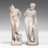 Two composite sculptures of the bathing Venus, H 90 cm