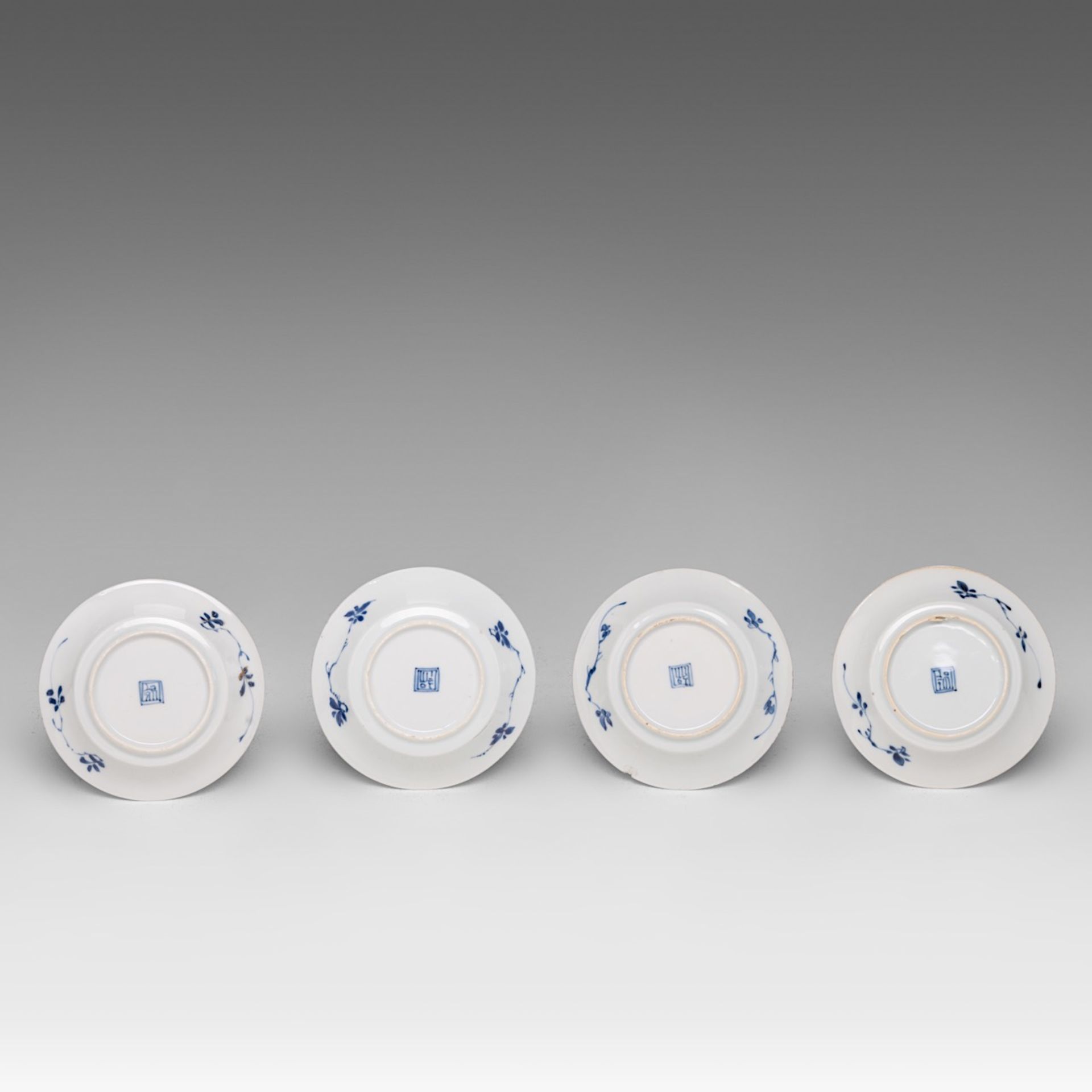 A small collection of Chinese blue and white tea ware, some marked, Kangxi period and 20thC, largest - Image 12 of 12