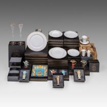 A 68-piece set of Versace 'Ikarus medaillon meandre d'or', porcelain tableware for Rosenthal, added