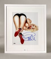 Photo originale de Pamela Anderson, avec signature originale et certifiée par Becket. Certificat