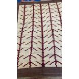 Kilim Handwoven Oriental Kilim in Wool with certificate - modern aspect 223 x 174 cm