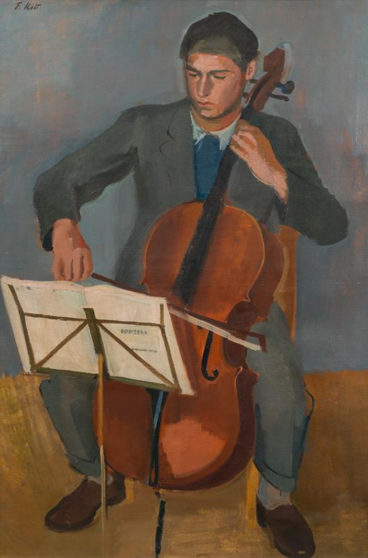 Ferdinand Kitt: Cello player ("Konzert")