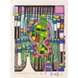 870A Friedensreich Hundertwasser: PAZIFISCHER REGENTROPFEN AUF TAHITI